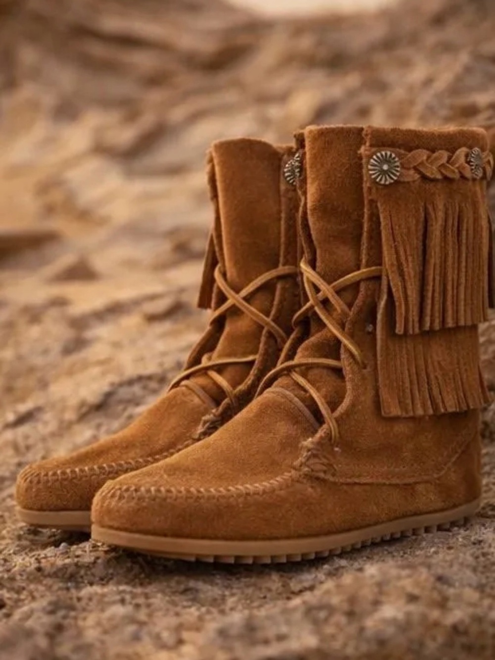 Minnetonka Double Fringe Tramper Boots